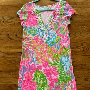 Lilly Pulitzer, Brewster dress in lovers coral size medium